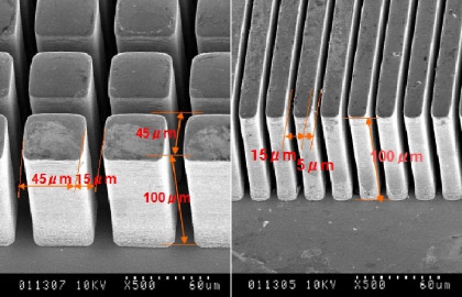 Electroforming mold reversing the microscopic pattern model